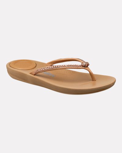 Chinelo Para Esporão Matricária - Gold / Taupe - Pé Relax Calçados Confortáveis