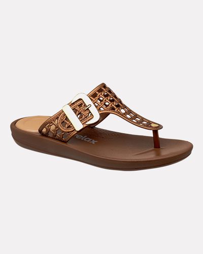 Rasteira para Esporão Matricária - Bronze / Moca - Pé Relax Calçados Confortáveis