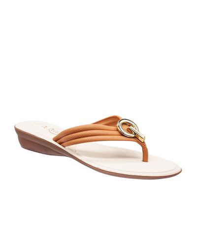 Chinelo Flat Orquídea - Caramelo - Pé Relax Calçados Confortáveis