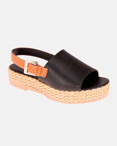 Sandalia Anabela Acácia - Preto - Ambar - Pé Relax Sapatos Confortáveis