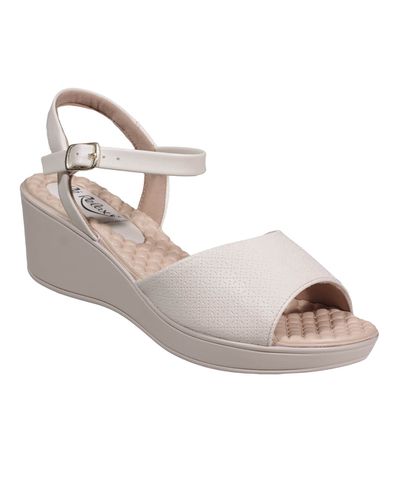 Anabela Papoula - Off White - Pé Relax Sapatos Confortáveis
