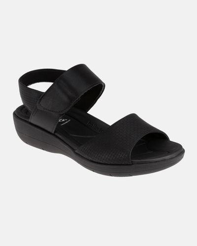 Sandália Helicônia - Preta - Pé Relax Sapatos Confortáveis