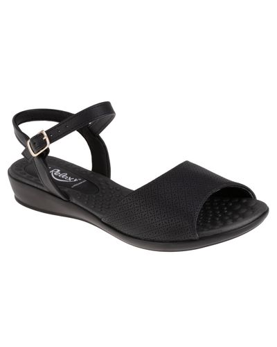 Sandália Anatômica Jasmim - Preta - Pé Relax Sapatos Confortáveis