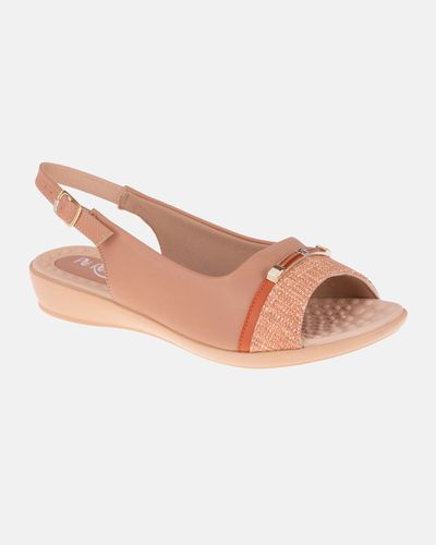 Slingback Jasmim Rasteira - Amêndoa - Pé Relax Sapatos Confortáveis