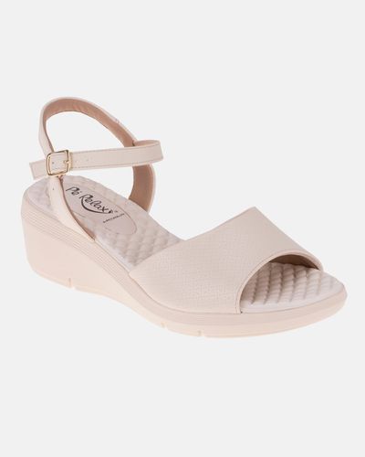 Sandália Anabela Papoula - Off White - Pé Relax Sapatos Confortáveis