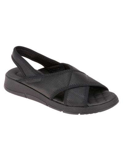 Sandália Esporão Kalanchoê - Preta - Pé Relax Sapatos Confortáveis
