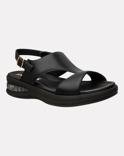 Sandália Camélia - Preto - Pé Relax Calçados Confortáveis