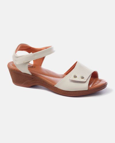 Sandália Verbena - Off White - Pé Relax Sapatos Confortáveis