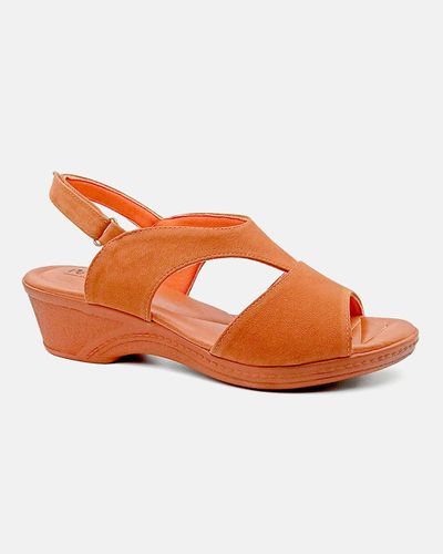Sandália Salto Médio Verbena - Caramelo - Pé Relax Sapatos Confortáveis
