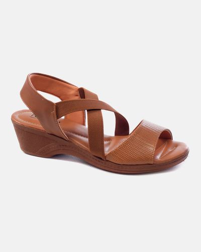 Sandália Verbena - Caramelo - Pé Relax Sapatos Confortáveis