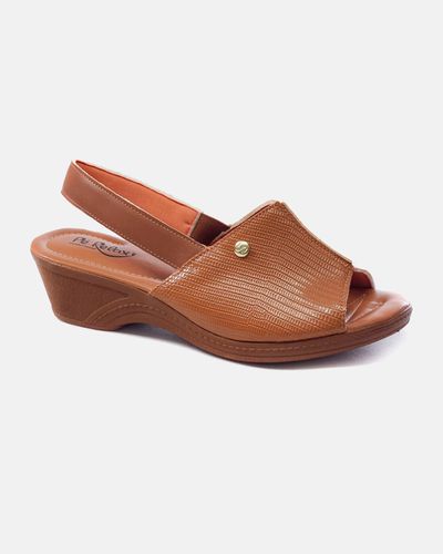 Sandália Fechada Verbena - Caramelo - Pé Relax Sapatos Confortáveis