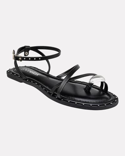 Rasteirinha Manacá - Preta - Pé Relax Sapatos Confortáveis