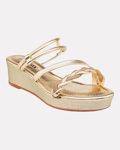 Anabela Ipê - Ouro - Pé Relax Sapatos Confortáveis