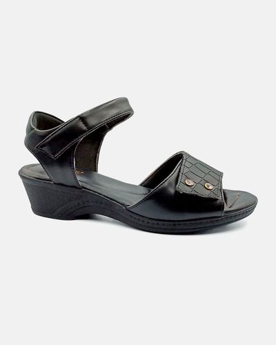 Sandália Verbena - Preto - Pé Relax Sapatos Confortáveis
