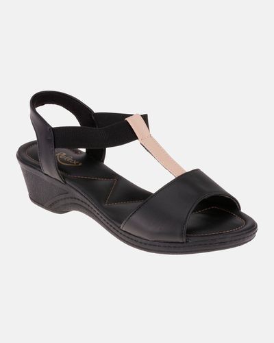 Sandália Verbena - Preta - Pé Relax Sapatos Confortáveis