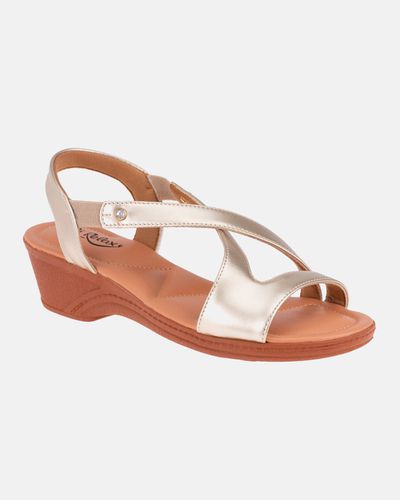 Sandália Verbena - Dourada - Pé Relax Sapatos Confortáveis