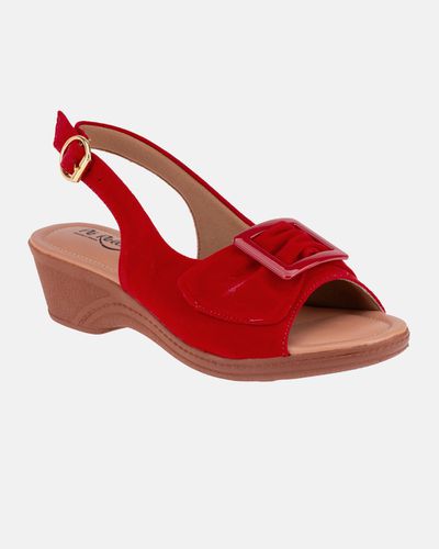 Sandália Verbena - Vermelha - Pé Relax Sapatos Confortáveis