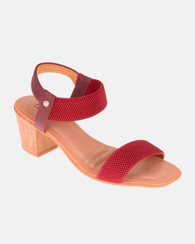 Sandália Versilia Salto Grosso - Bordô - Pé Relax Sapatos Confortáveis