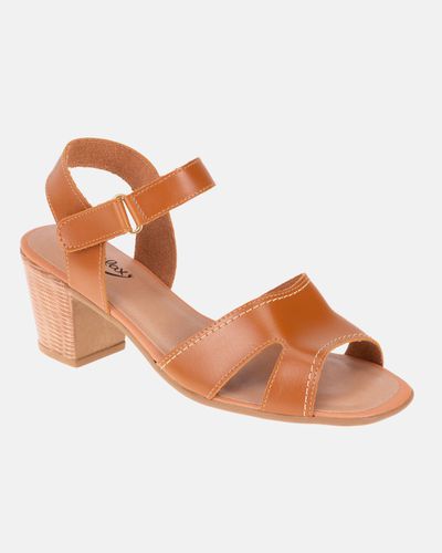Sandália Versilia Caramelo Salto Grosso - Pé Relax Sapatos Confortáveis