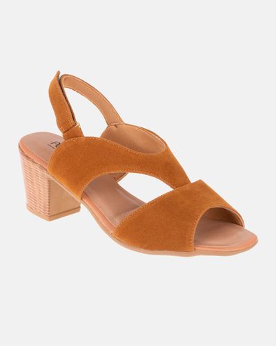 Sandália Versilia Salto Grosso - Caramelo - Pé Relax Sapatos Confortáveis
