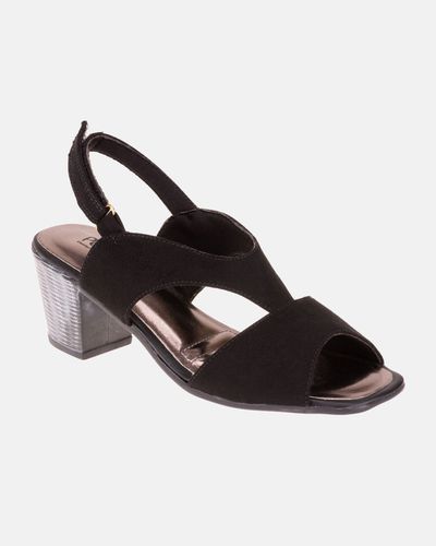 Sandália Versilia Salto Grosso - Preta - Pé Relax Sapatos Confortáveis