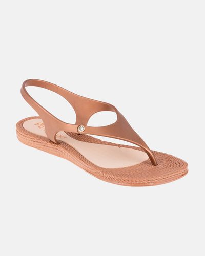 Rasteirinha Agapanto - Bronze - Pé Relax Sapatos Confortáveis
