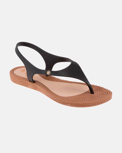 Rasteirinha Agapanto - Preta - Pé Relax Sapatos Confortáveis