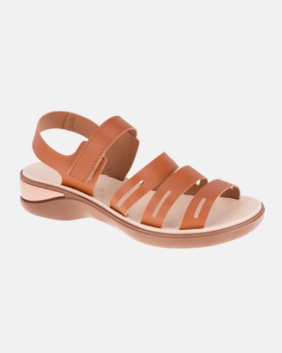 Sandália Helianto - Caramelo / Moca - Pé Relax Sapatos Confortáveis