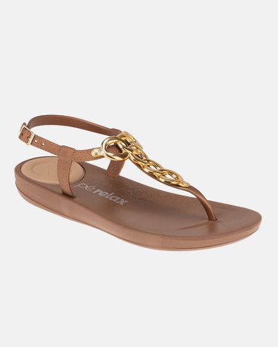 Sandália Matricária - Bronze / Moca - Pé Relax Sapatos Confortáveis