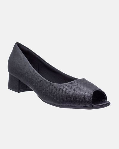 Peep Toe Margarida - Preto - Pé Relax Sapatos Confortáveis