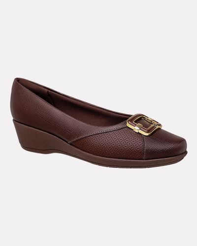 Sapato Feminino Lírio - Café - Pé Relax Calçados Confortáveis