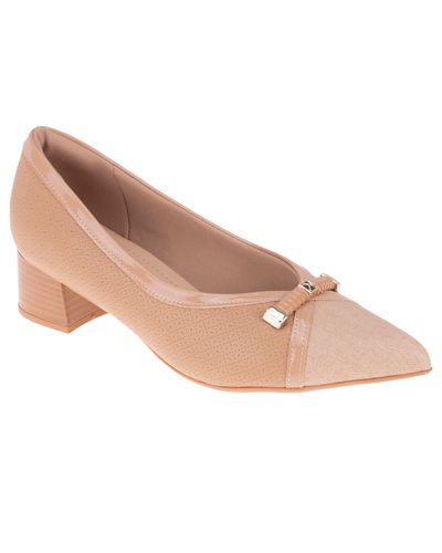 Scarpin Salto Baixo Jade - Rosado - Pé Relax Sapatos Confortáveis
