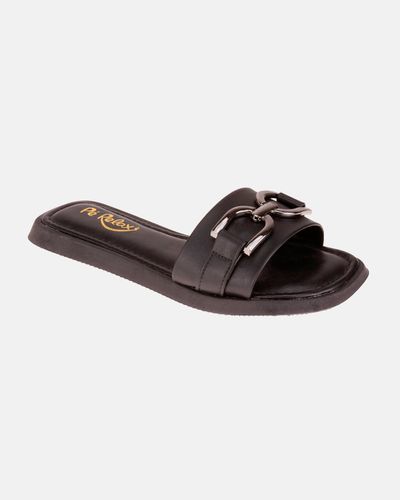 Tamanco Rasteirinha Alisso - Preto - Pé Relax Sapatos Confortáveis