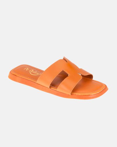 Rasteirinha H Alisso - Carvalho - Pé Relax Sapatos Confortáveis