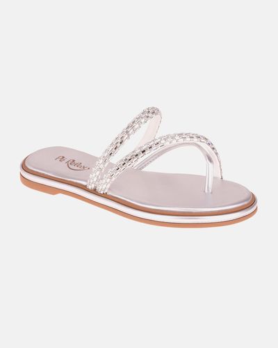 Rasteirinha Camomila - Prata - Pé Relax Sapatos Confortáveis
