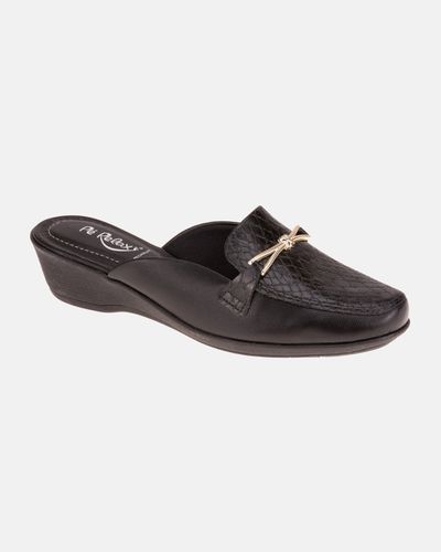 Mule Lírio - Preto - Pé Relax Sapatos Confortáveis
