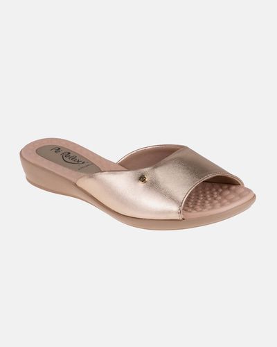 Tamanco Anatômico Jasmim - Ouro - Pé Relax Sapatos Confortáveis