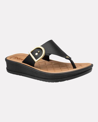 Tamanco para Esporão Muscari - Preto / Caramelo - Pé Relax Calçados Confortáveis