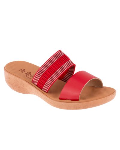Tamanco Giesta - Vermelho - Pé Relax Sapatos Confortáveis