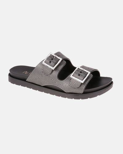 Tamanco Lótus - Preto / Prata - Pé Relax Sapatos Confortáveis