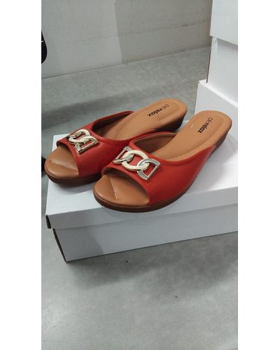 Tamanco Gerânio - Vermelho - Pé Relax Calçados Confortáveis