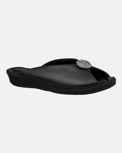 Tamanco Feminino Gerânio - Preto - Pé Relax Calçados Confortáveis