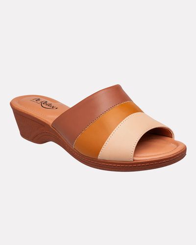 Tamanco Verbena - Caramelo - Pé Relax Sapatos Confortáveis