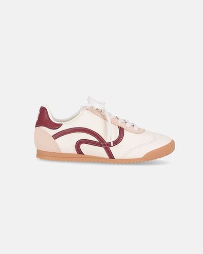 Tênis Casual Retrô Aster - Off White / Vinho - Pé Relax Sapatos Confortáveis