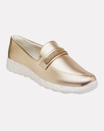 Tênis Casual Gladíolo - Ouro - Pé Relax Sapatos Confortáveis