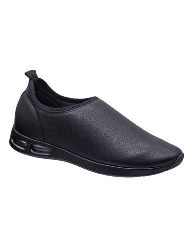 Tênis Crisântemo - Preto / Sola Preta - Pé Relax Sapatos Confortáveis