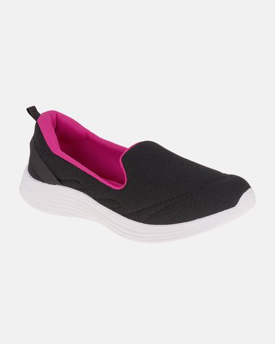 Slip On Begônia - Preto / Fucsia - Pé Relax Sapatos Confortáveis