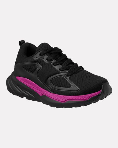 Tênis Pluma - Preto / Fucsia - Pé Relax Calçados Confortáveis