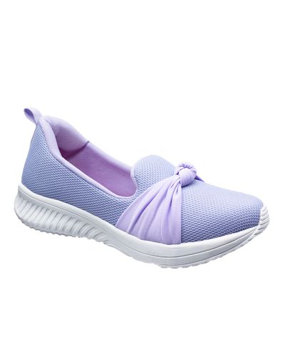 Tênis Slip On Girassol - Lilás - Pé Relax Sapatos Confortáveis