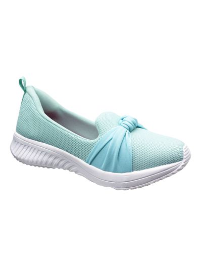 Tênis Slip On Girassol - Verde Água - Pé Relax Sapatos Confortáveis